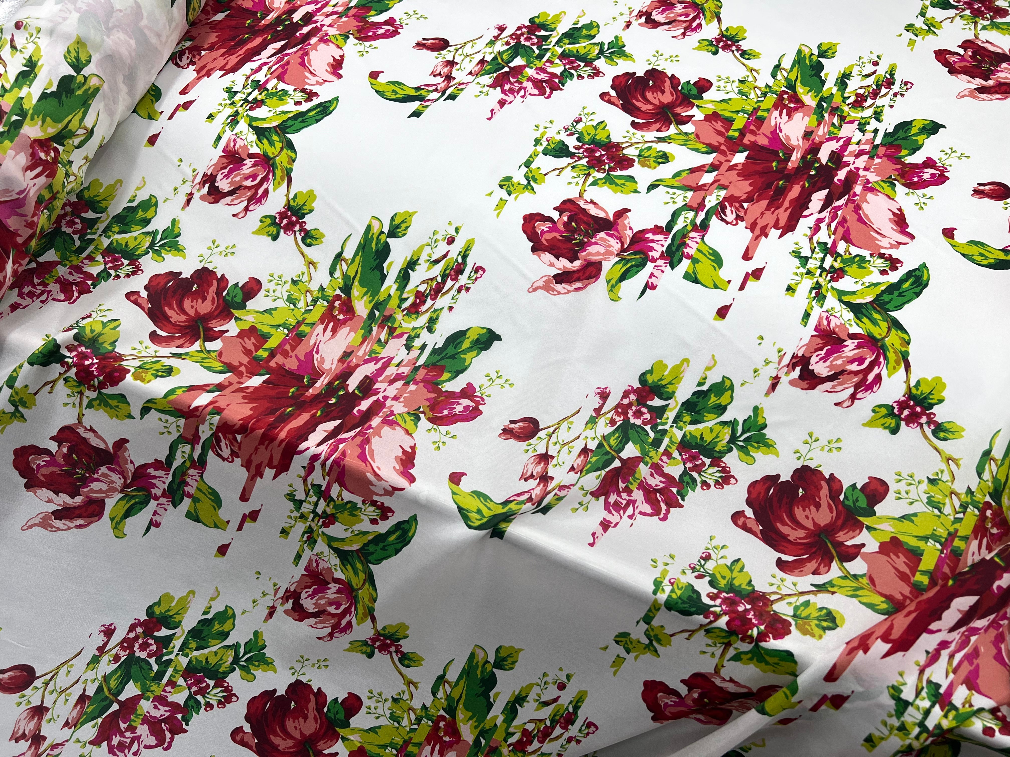 PONGÉ DE SOIE IMPRIMÉ FLORA VITA MSO