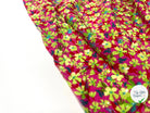 PONGÉ IMPRIMÉ FLEURS DE FRAMBOISE - My Little Coupon - tissu - coudre