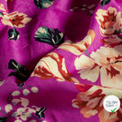 POPELINE BAMBOU IMPRIMÉ FLEURS FUCHSIA - My Little Coupon