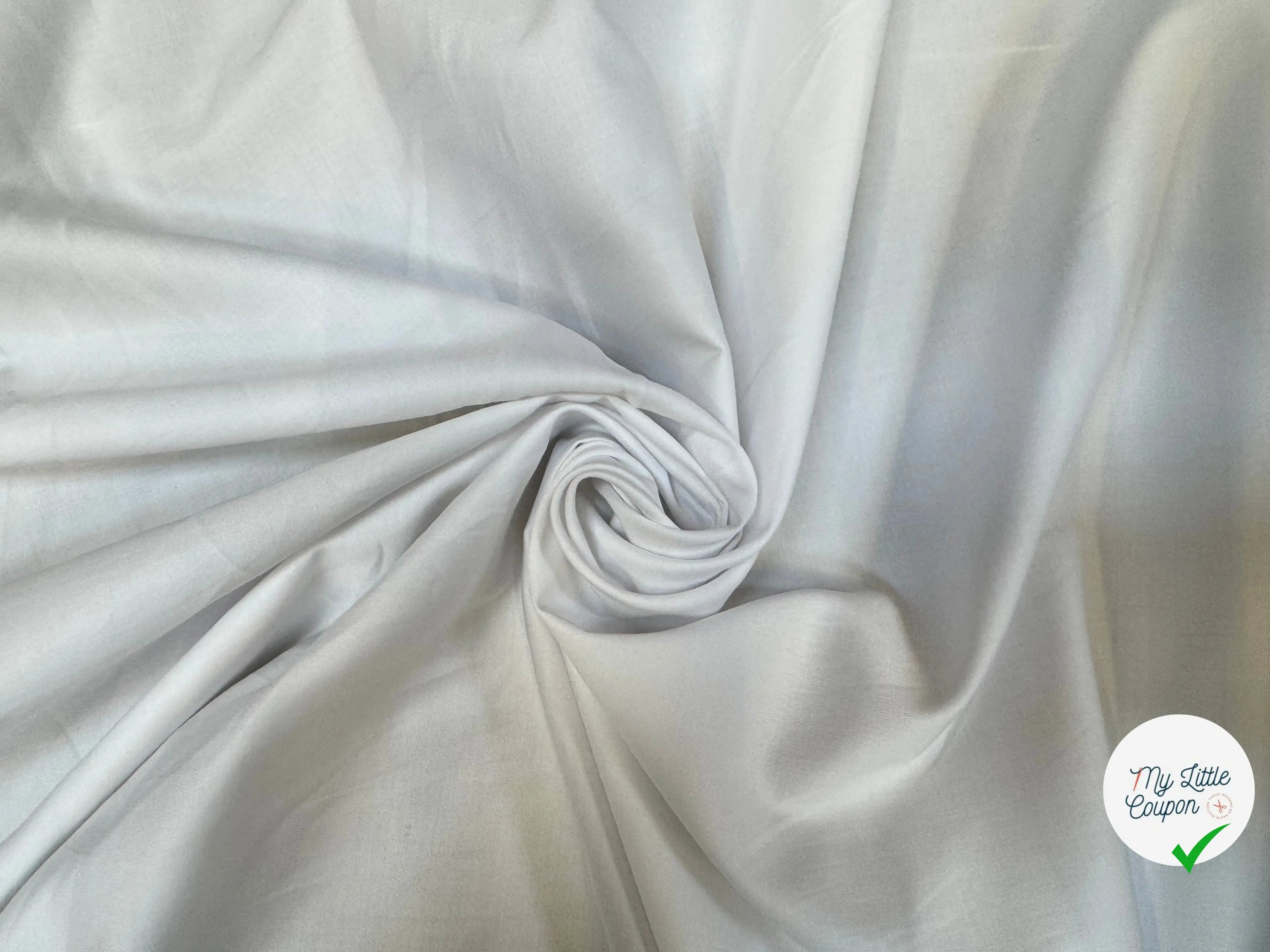 POPELINE BLANCHE SIMPLE EFFET PEAU DE PECHE - My Little Coupon