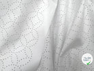 POPELINE BRODÉE CERCLES MABI OUVES - My Little Coupon - tissu - coudre