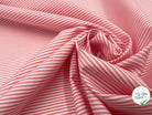 POPELINE CHEMISE FINES RAYURES ROSE PÊCHE - coupon de tissu de 3 mètres - My Little Coupon - tissu - coudre