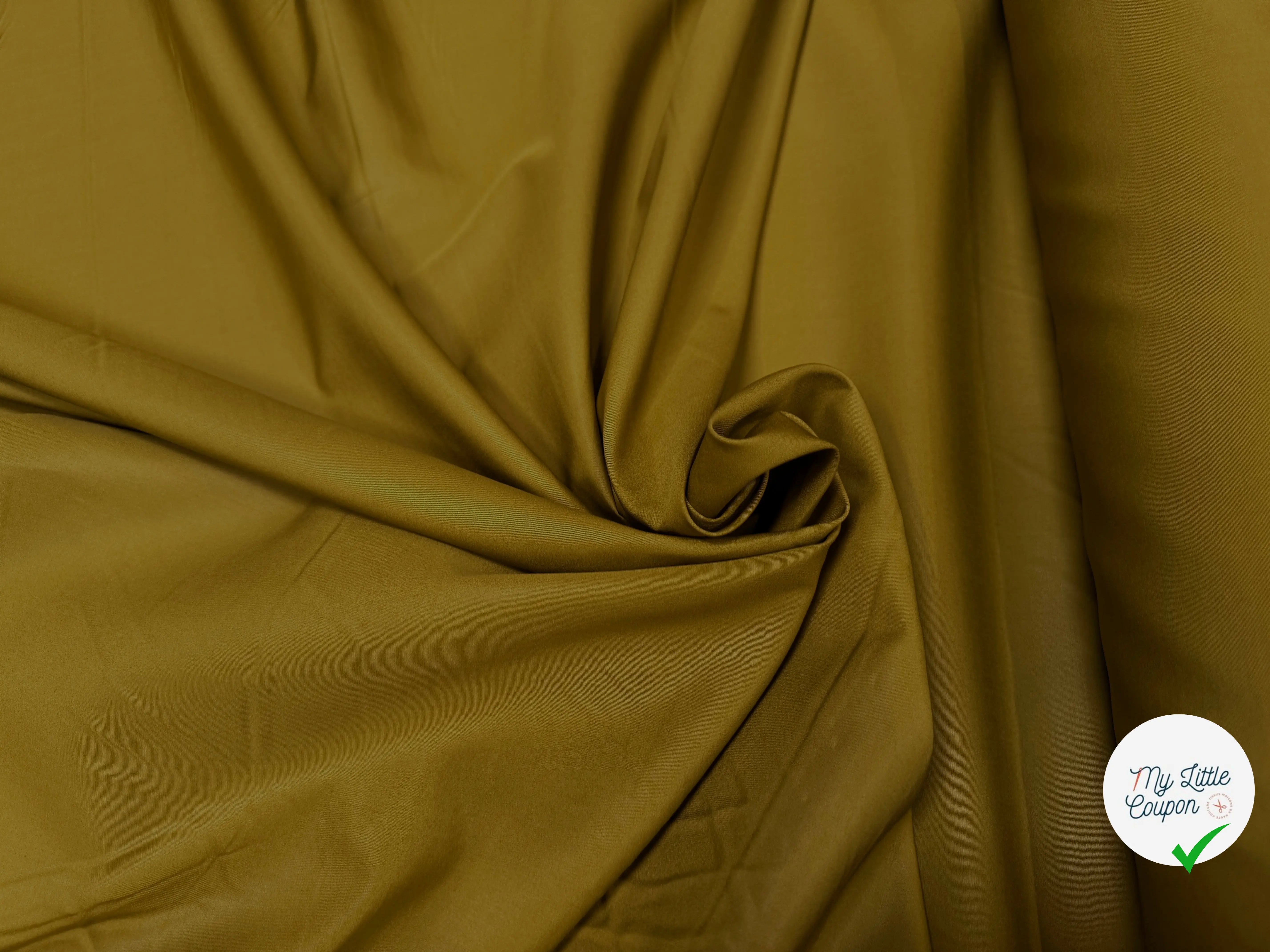 POPELINE CHIC COTON OLIVE MOUTARDE - My Little Coupon