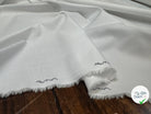POPELINE COTON BLANCHE RAYURES TYPE OTTOMAN BLANCHES LIZIERE AVEC DESSIN - My Little Coupon