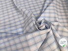 POPELINE COTON CARREAUX FOND BLANC BLEU - My Little Coupon