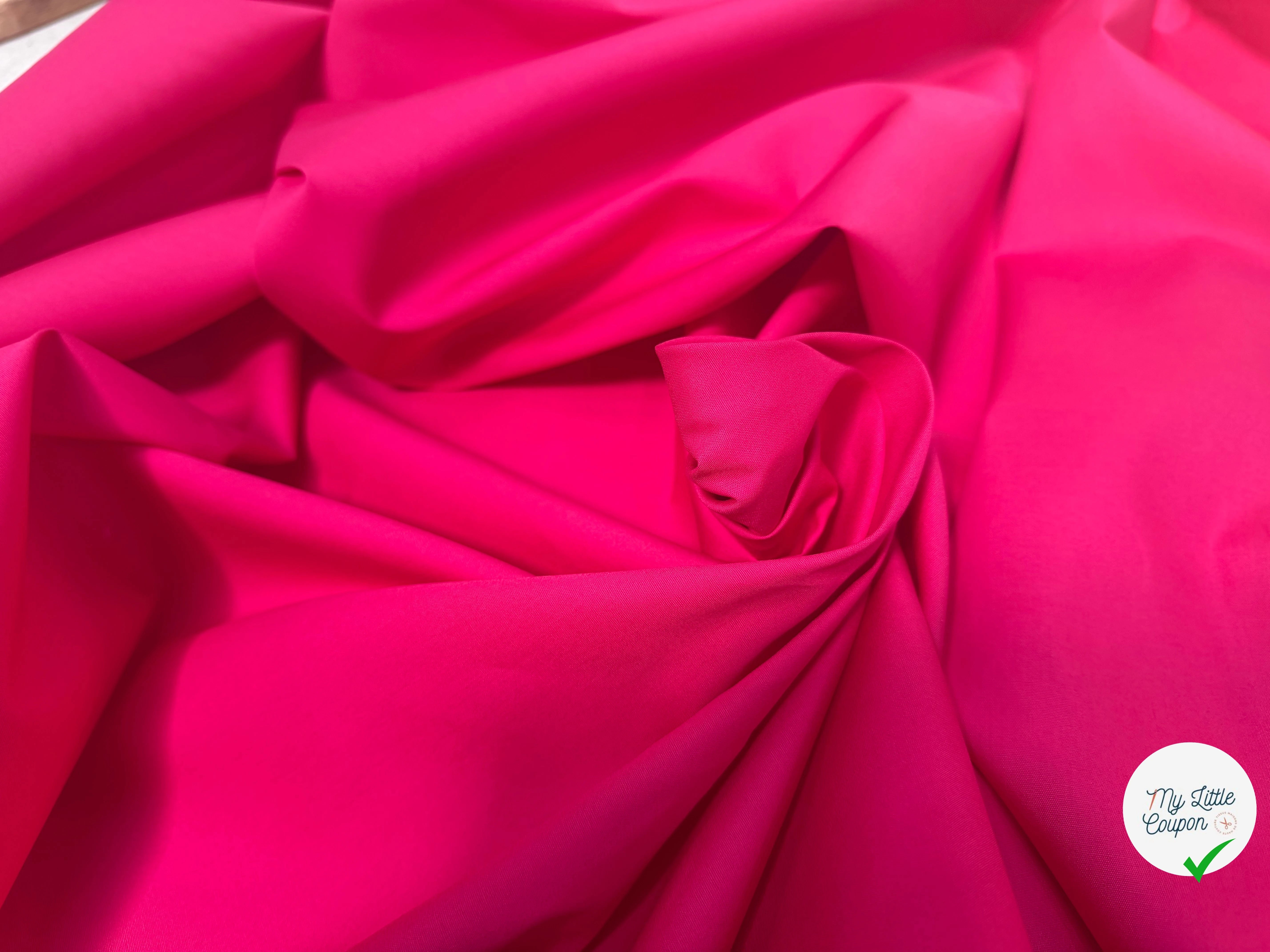 POPELINE COTON FUCHSIA LAIZE 150 - My Little Coupon