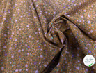 POPELINE COTON IMPRIMÉE YVETTE OCRE / MAUVE - My Little Coupon