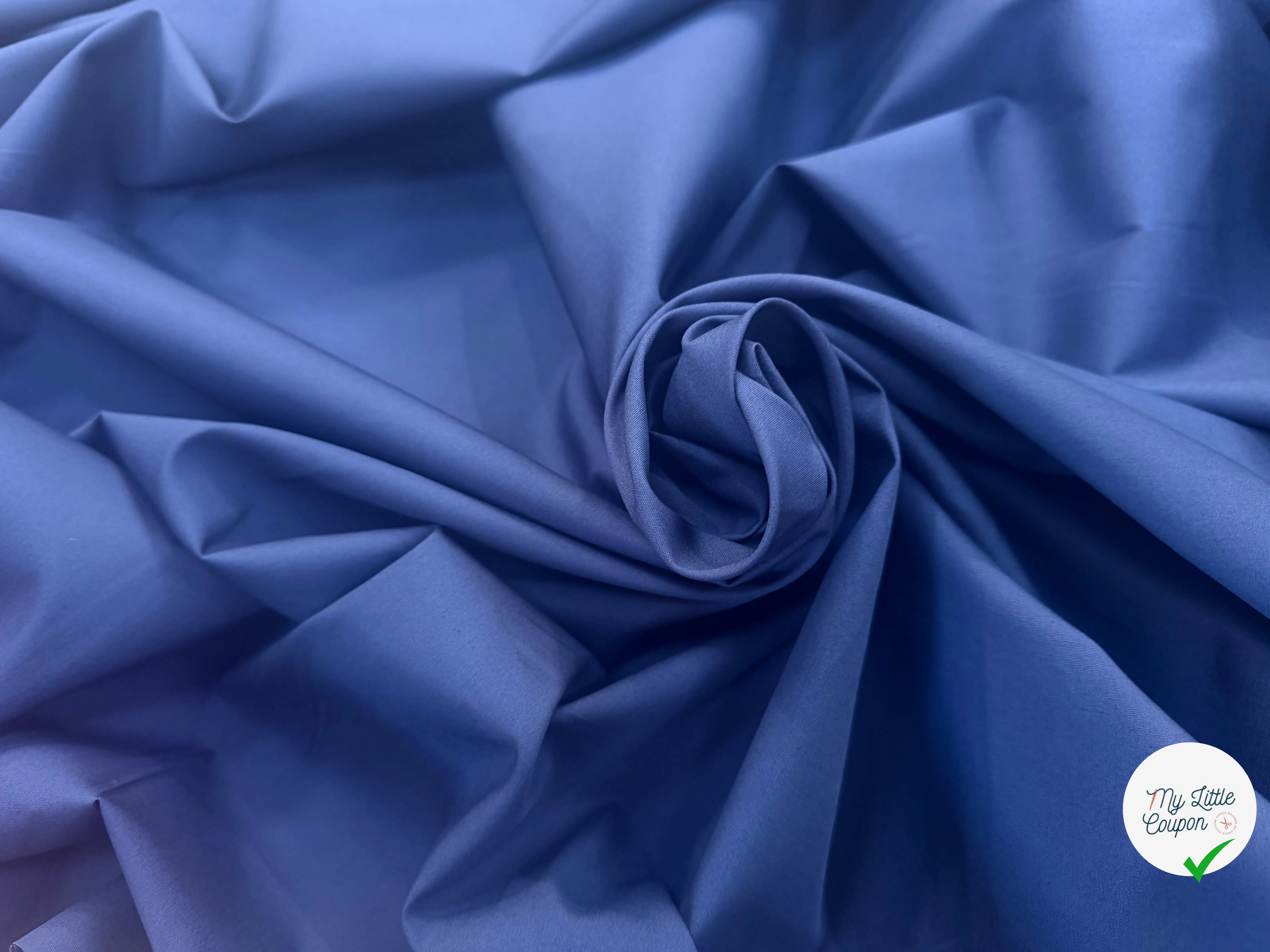 POPELINE COTON INDIGO LAIZE 150 - My Little Coupon