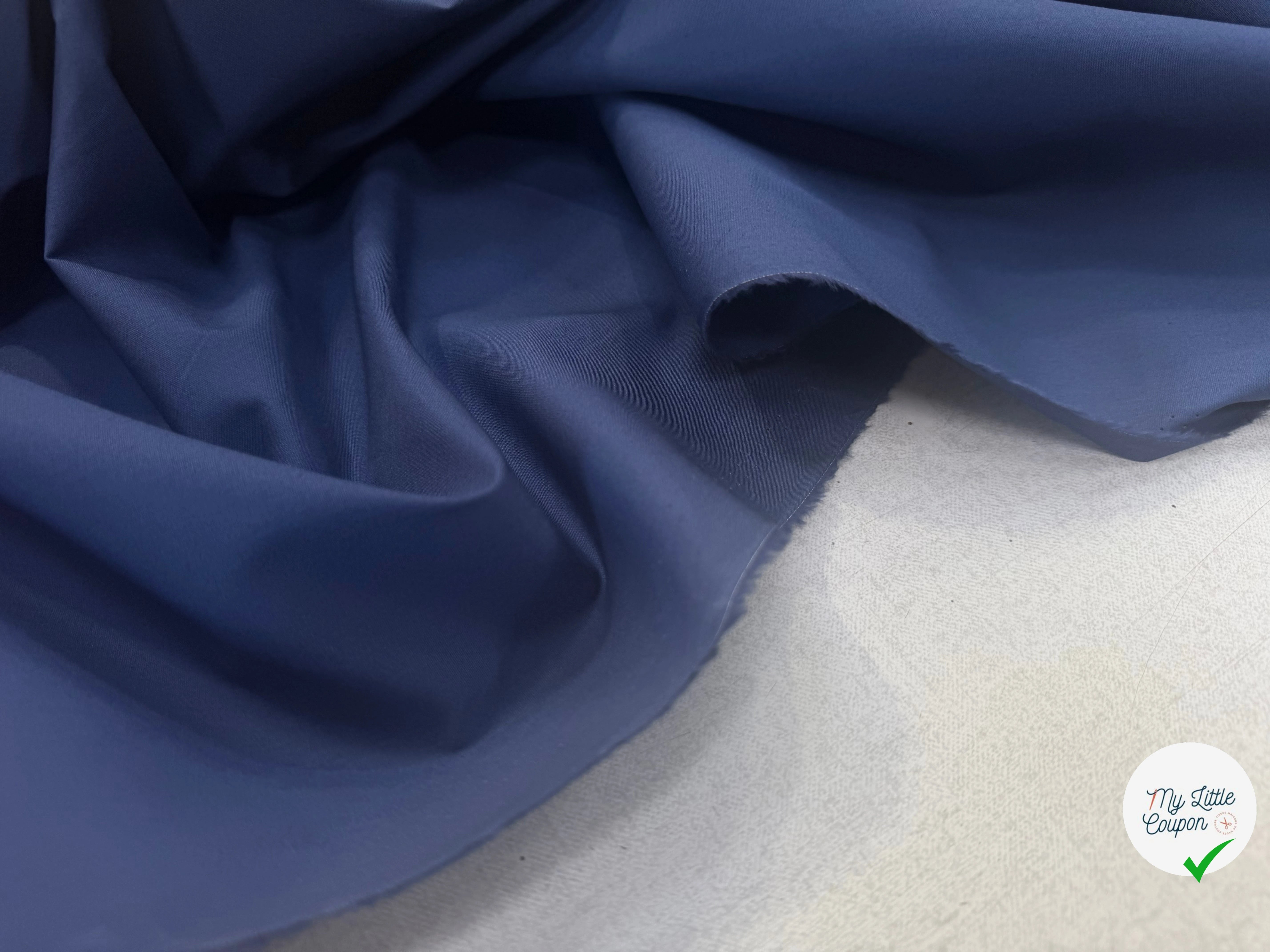 POPELINE COTON INDIGO LAIZE 150 - My Little Coupon