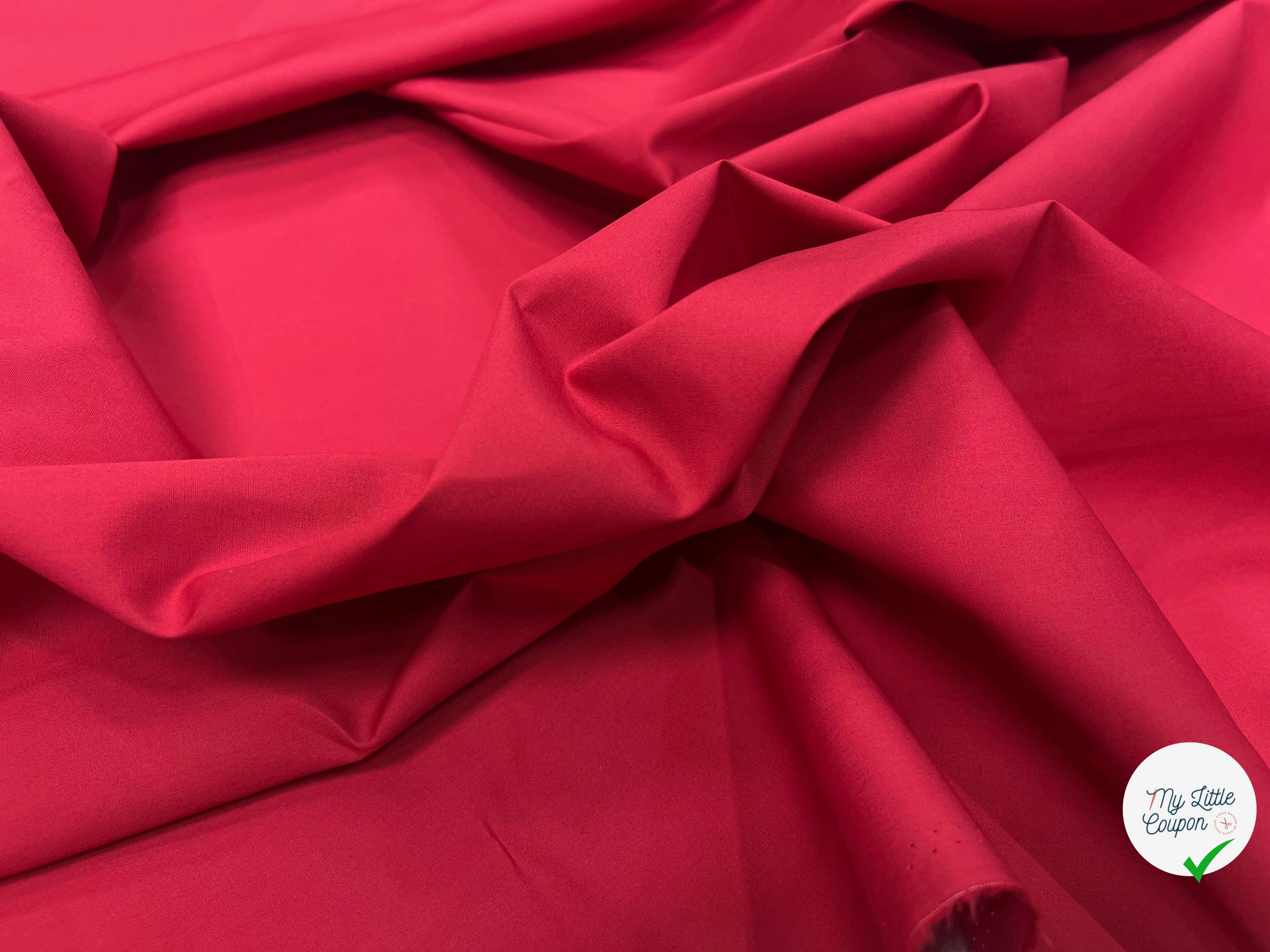 POPELINE COTON MERCERISE GRIOTTE LAIZE 150 - My Little Coupon