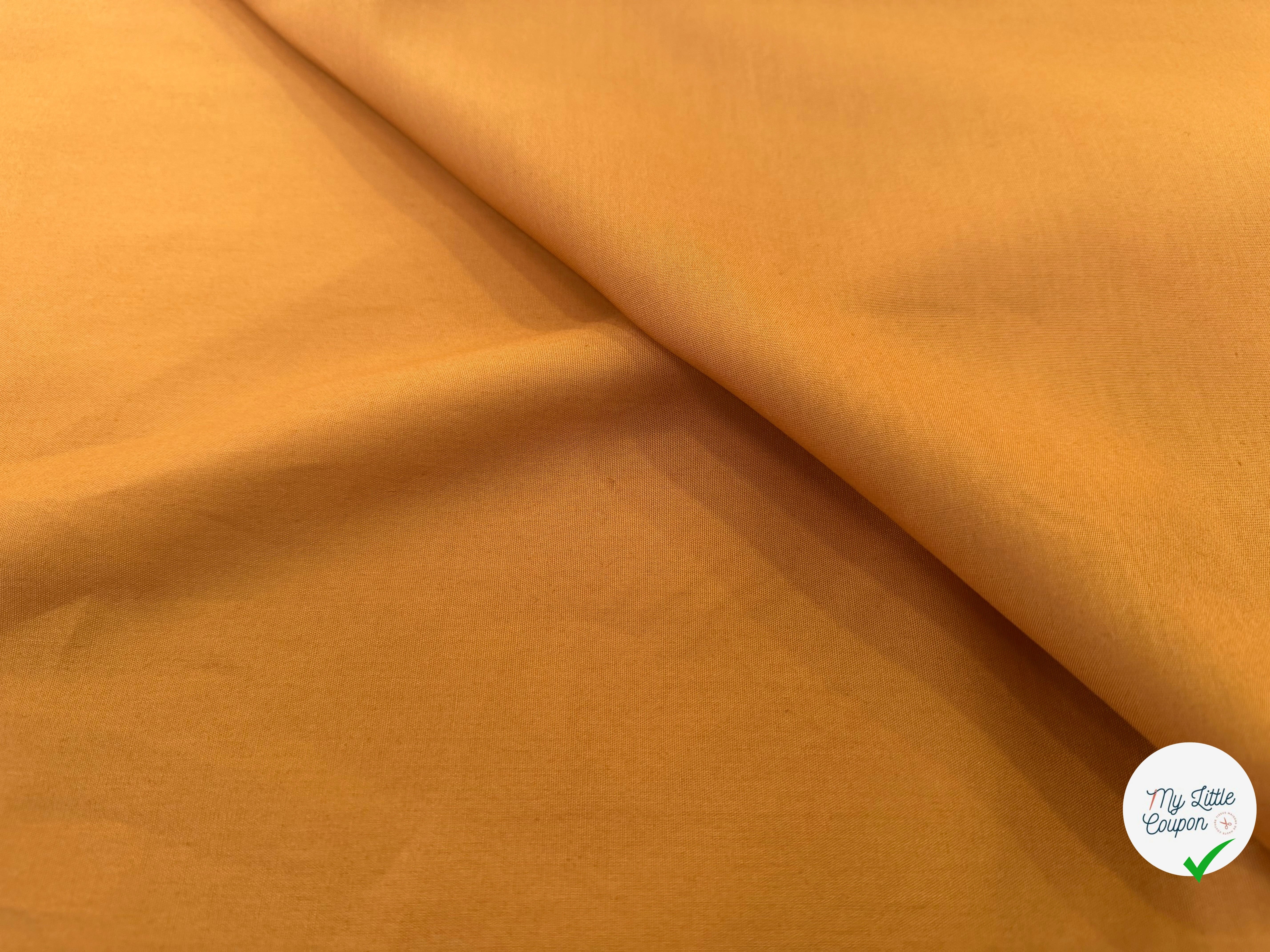 POPELINE COTON OCRE LAIZE 150 - My Little Coupon