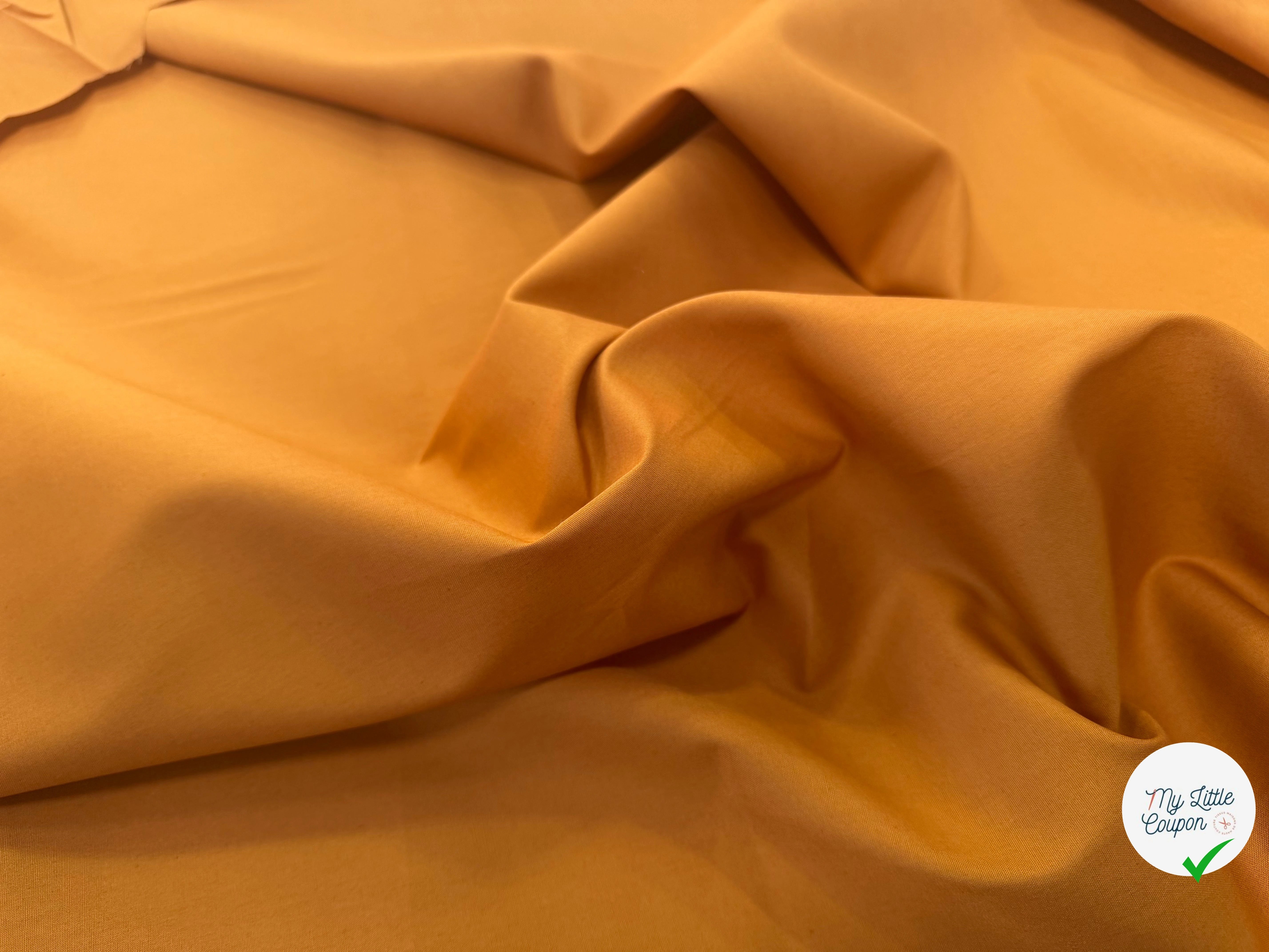 POPELINE COTON OCRE LAIZE 150 - My Little Coupon