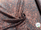 POPELINE COTON ORANGE & BLUE GREY - My Little Coupon