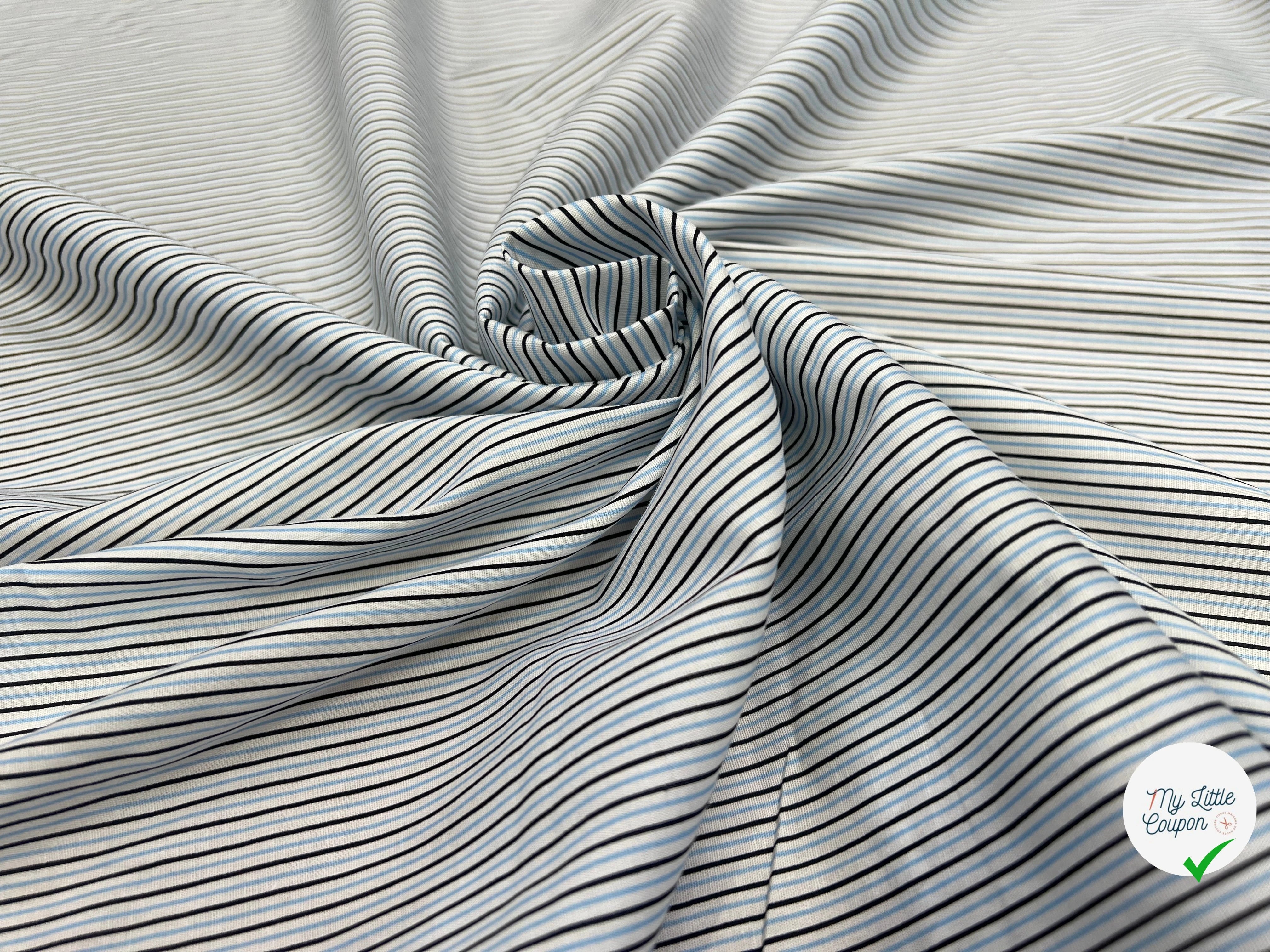 POPELINE COTON RAYÉE - My Little Coupon