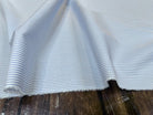 POPELINE COTON RAYURES BLEU CLAIR ET BLANC - My Little Coupon