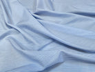 POPELINE COTON RAYURES BLEU CLAIR ET BLANC - My Little Coupon