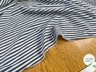 POPELINE COTON RAYURES GRIS BLEU & BLANC - My Little Coupon