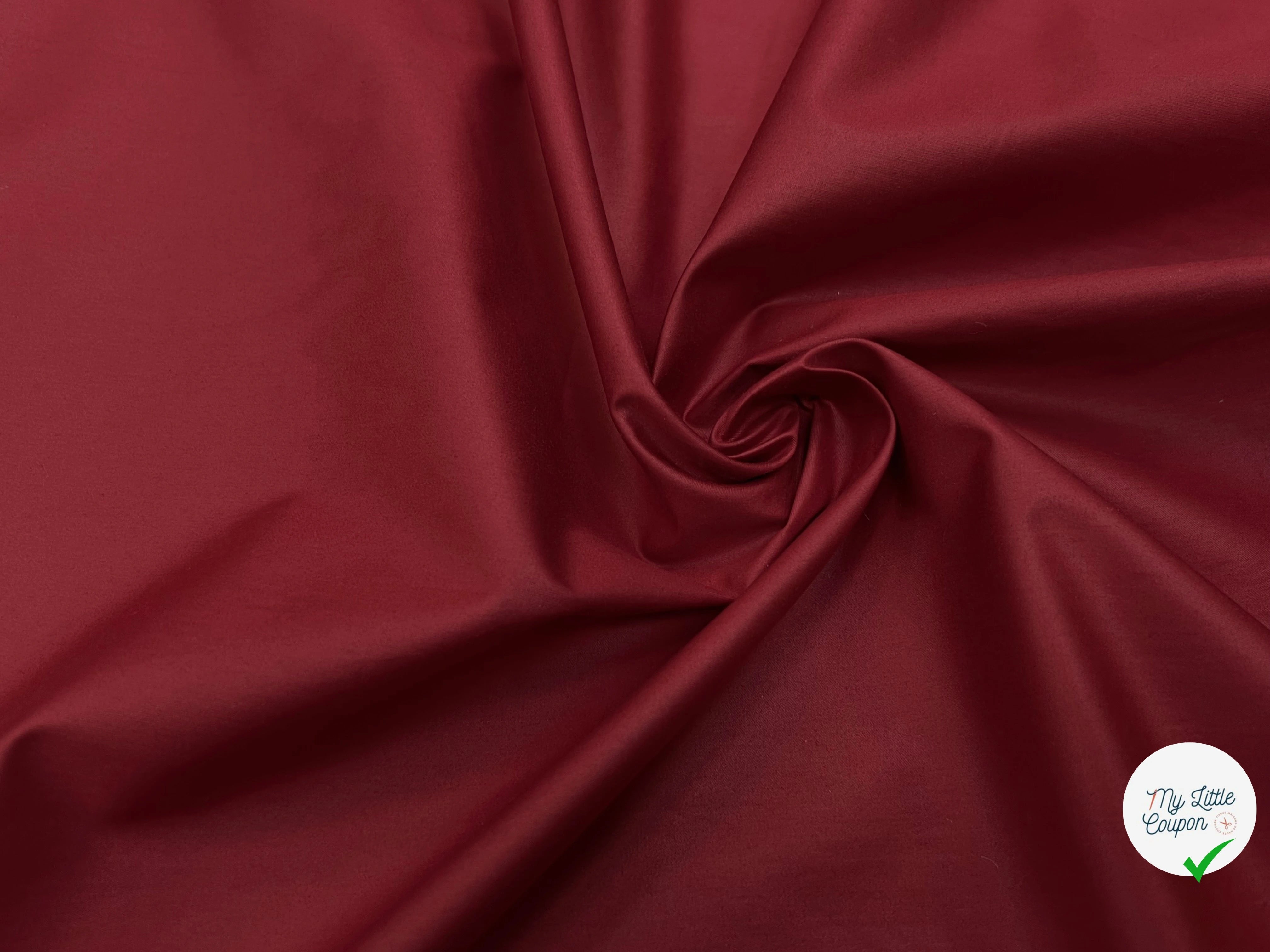 POPELINE COTON SATINÉE COTON BUNNY ROUGE SUPERBE ÉFFET CRAQUANT 100% COTON - My Little Coupon