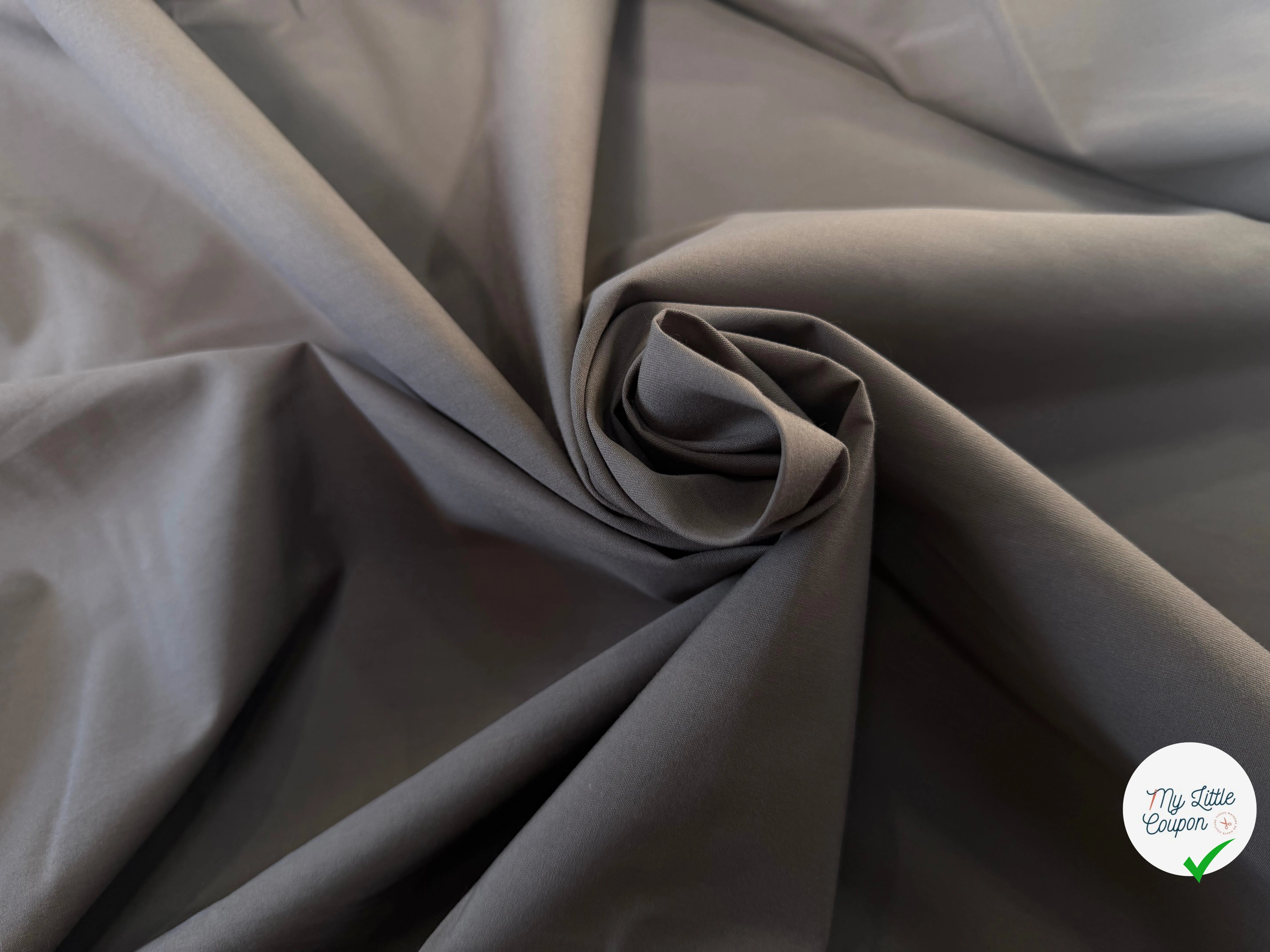 POPELINE COTON TAUPE LAIZE 150 - My Little Coupon
