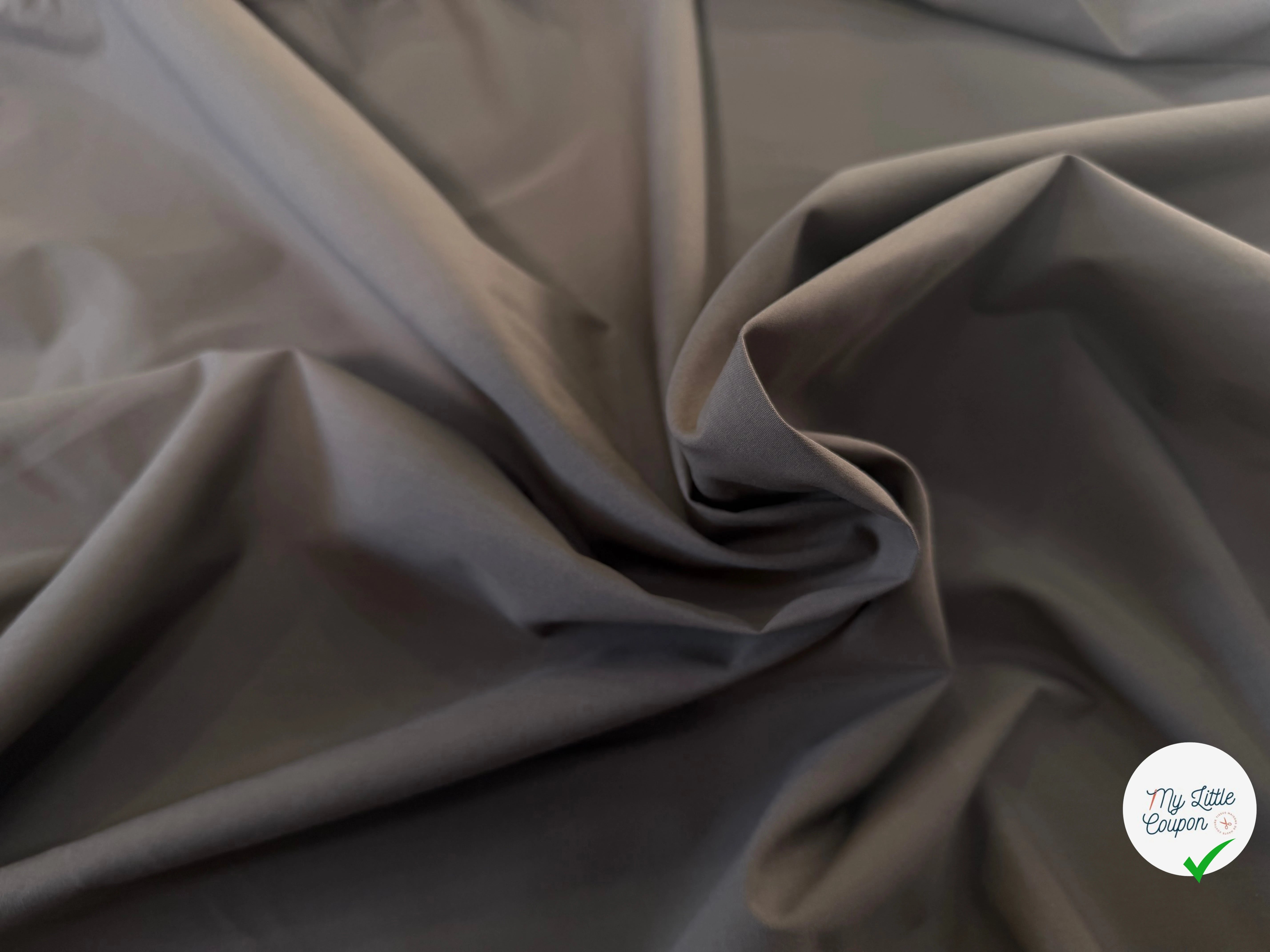 POPELINE COTON TAUPE LAIZE 150 - My Little Coupon