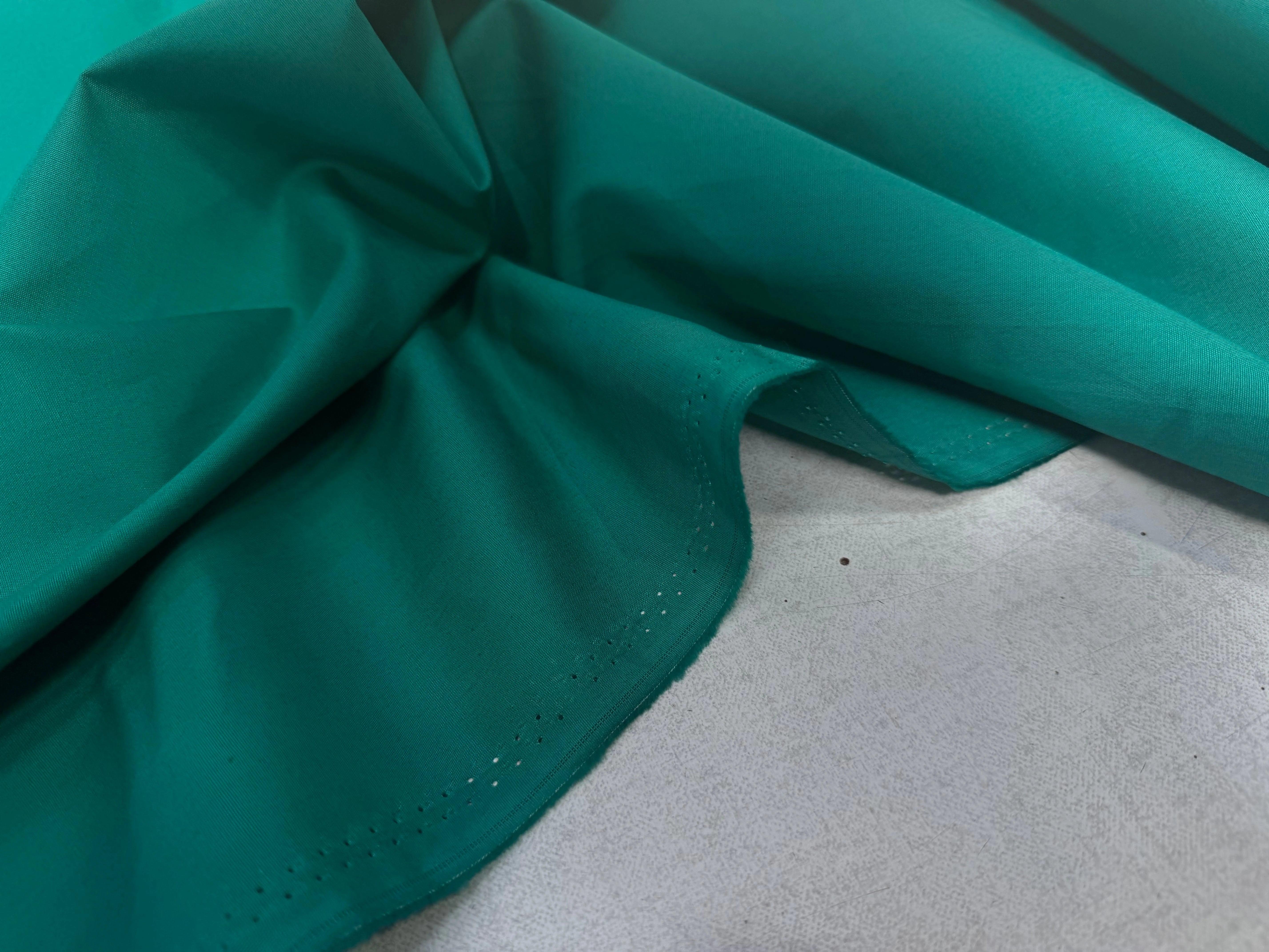 POPELINE COTON VERT LAIZE 150 - My Little Coupon