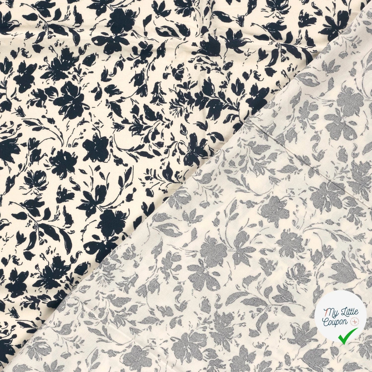 POPELINE DE BAMBOU FLOWERS 2 - My Little Coupon