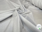 POPELINE DE COTON 100% COTON A CARREAUX BLANC ET BLEU MARINE (TESSITURA MONTI) - My Little Coupon