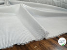 POPELINE DE COTON 100% COTON A CARREAUX BLANC ET BLEU MARINE (TESSITURA MONTI) - My Little Coupon