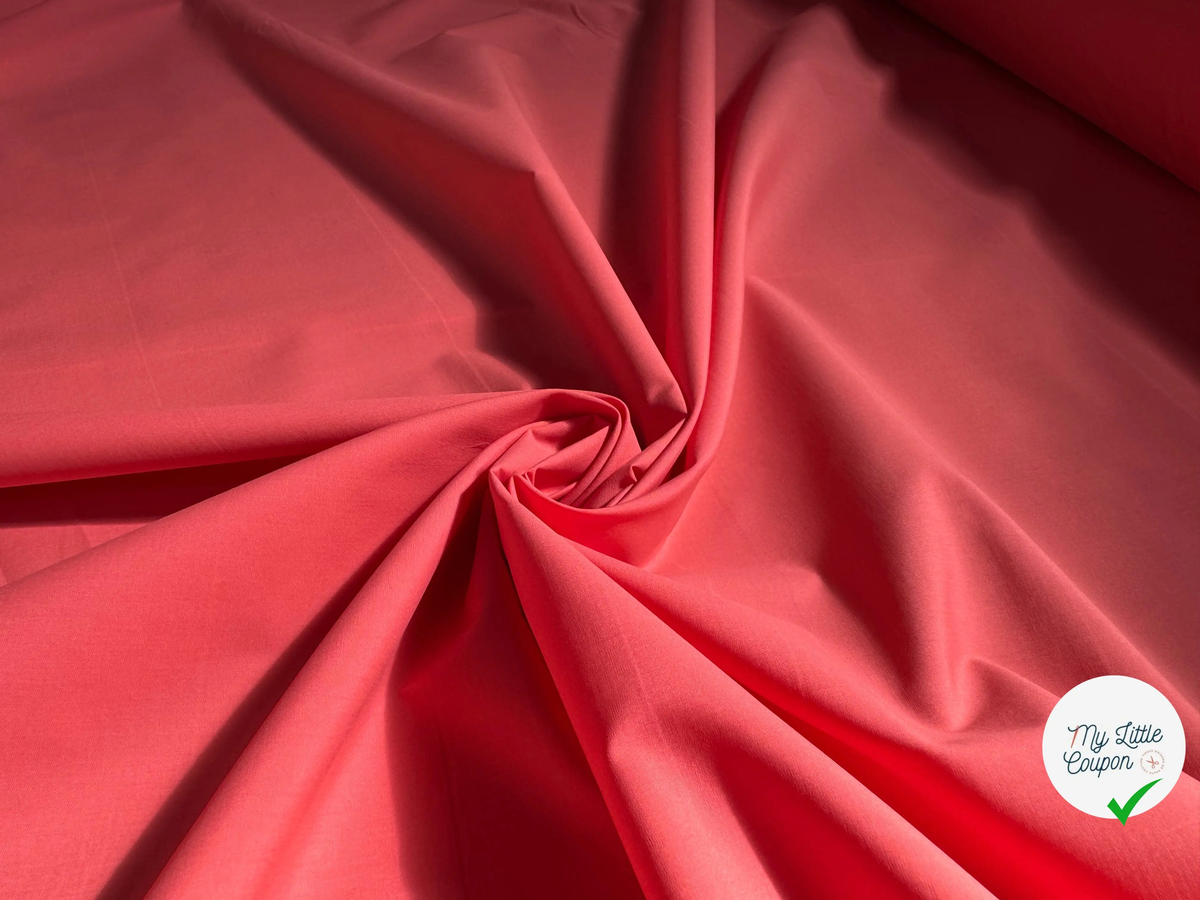 POPELINE DE COTON 100% COTON UNIE SAUMON - My Little Coupon