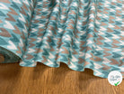 POPELINE DE COTON 120 FILS MOTIF COEUR FOND BLEU - My Little Coupon