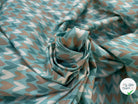 POPELINE DE COTON 120 FILS MOTIF COEUR FOND BLEU - My Little Coupon