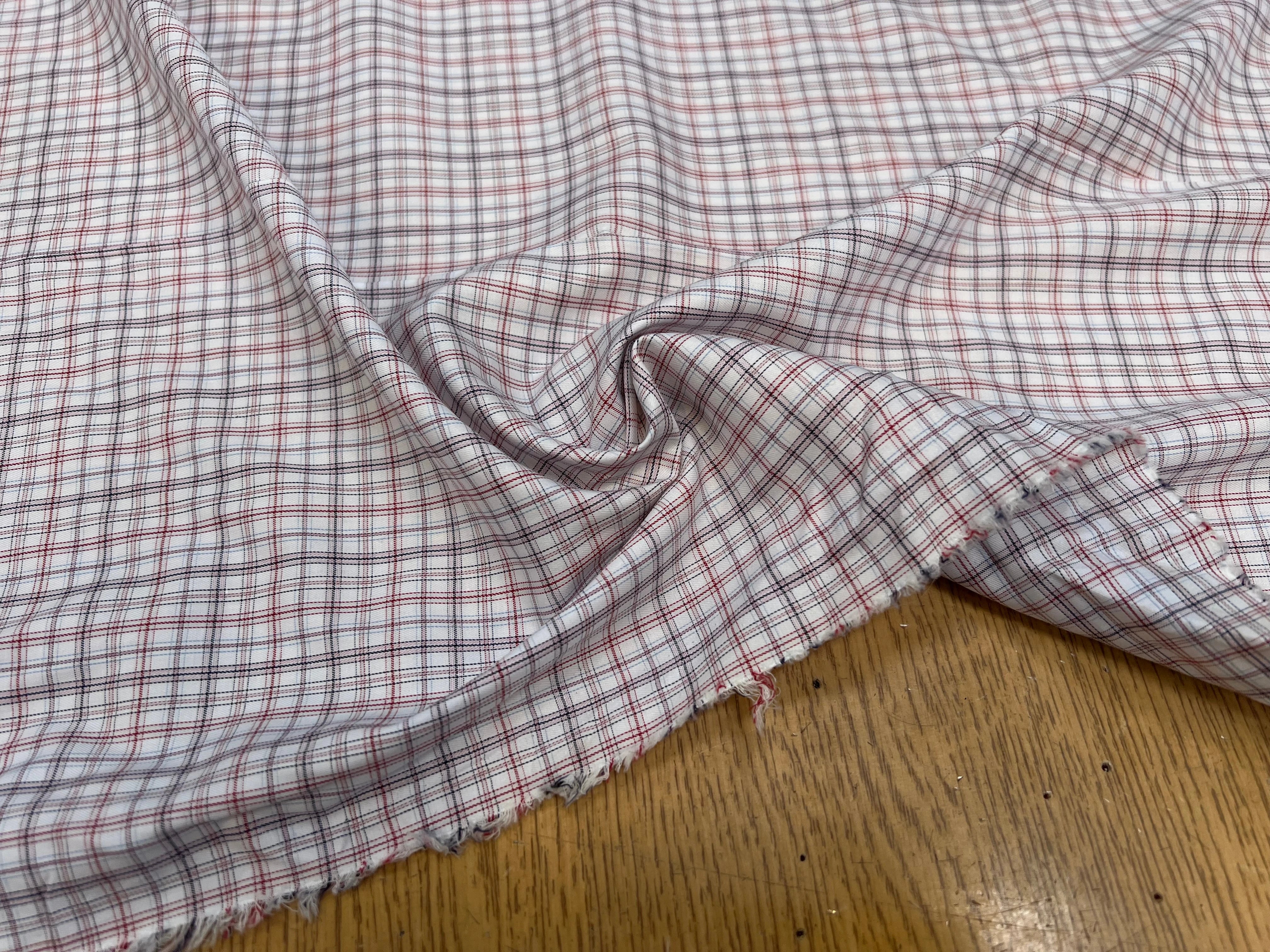 POPELINE DE COTON À CARREAUX RAYÉE MULTICOLORES - My Little Coupon