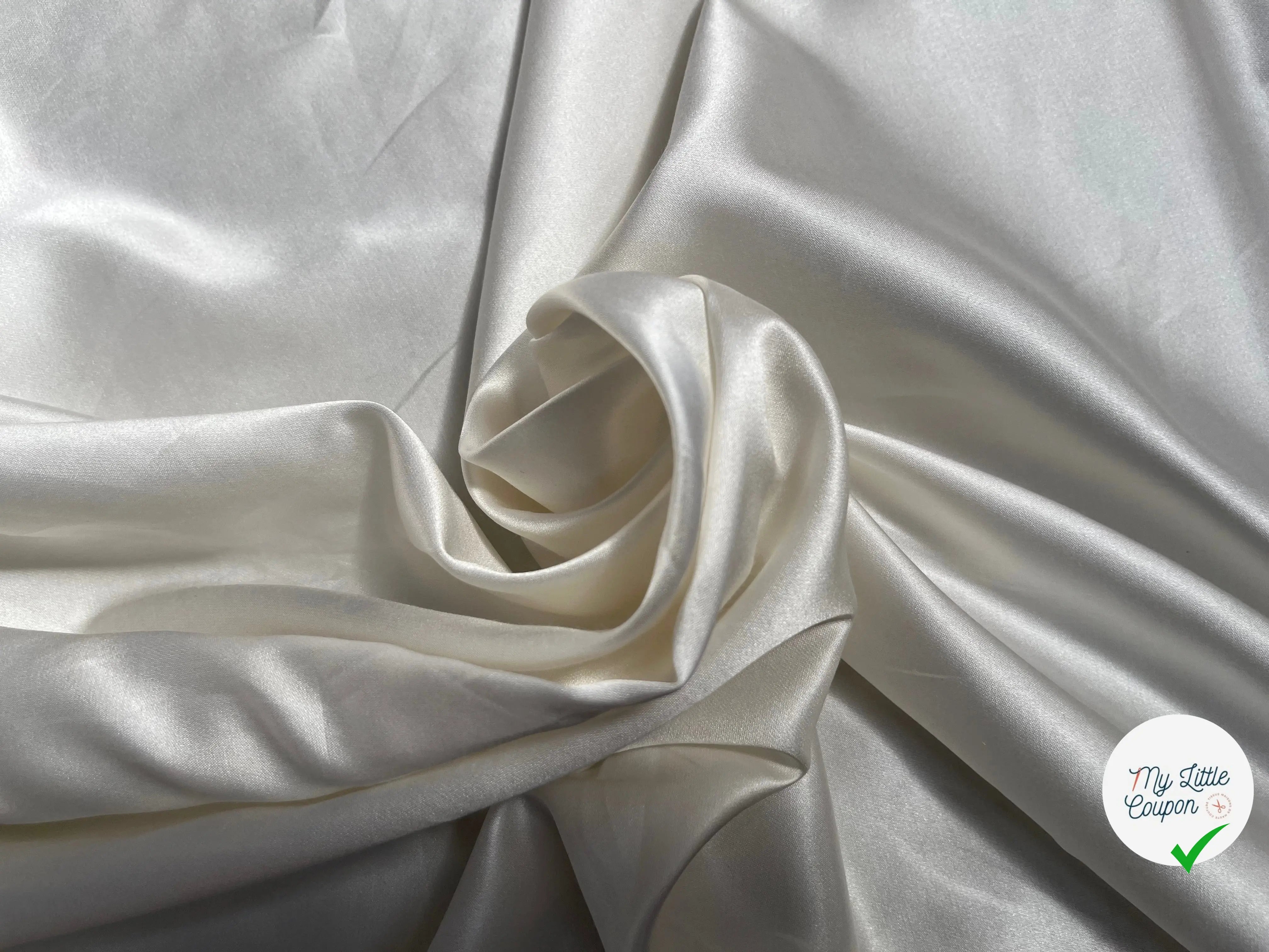 POPELINE DE COTON À ENVERS LISSE UNI ECRU - My Little Coupon