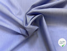 POPELINE DE COTON À FOND BLEU AVEC PETITES RAYURES BLEU MARINE - My Little Coupon