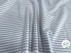 POPELINE DE COTON À RAYURE BLEU FOND BLANC - My Little Coupon