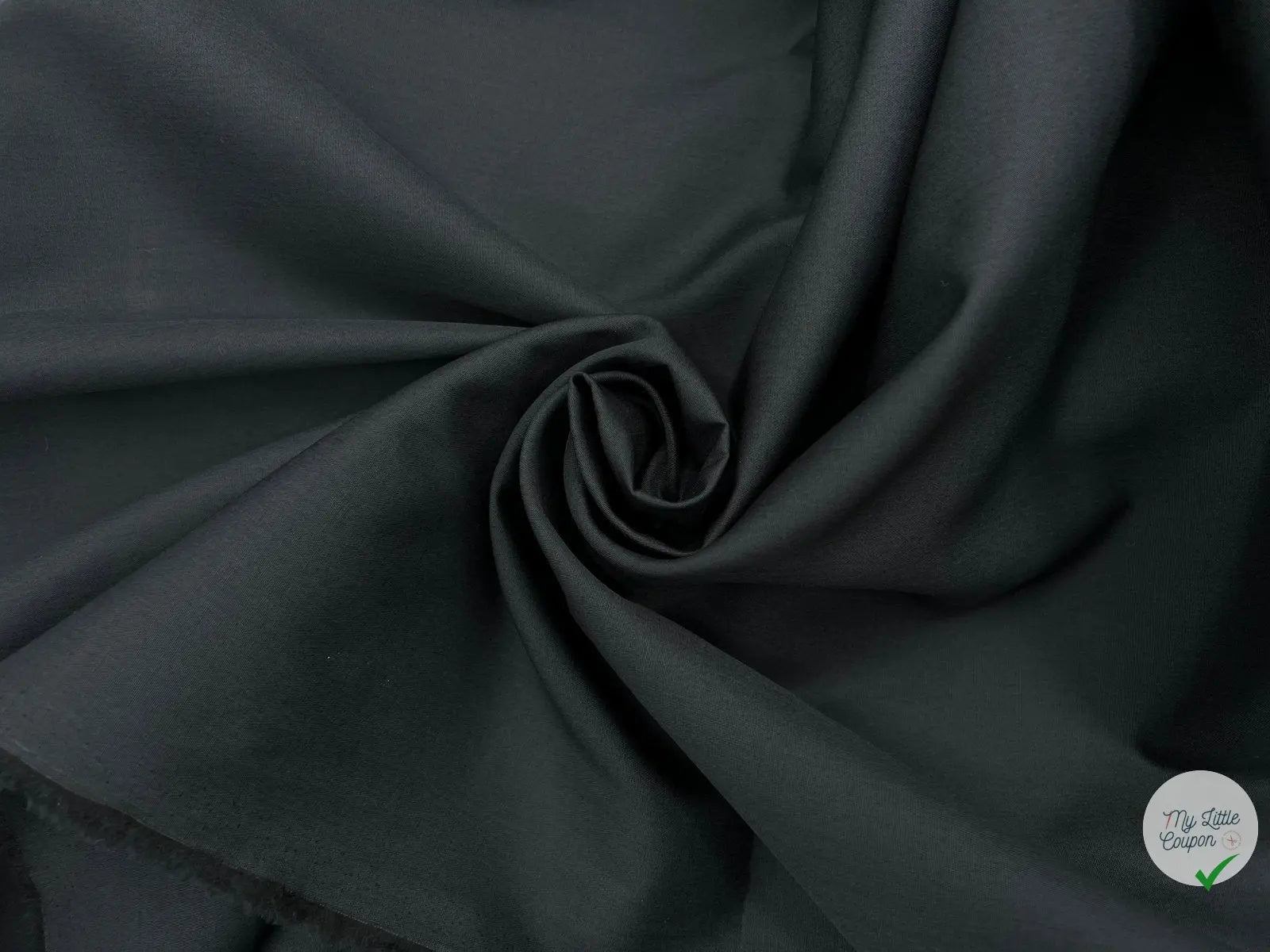 POPELINE DE COTON ANTHRACITE - My Little Coupon - tissu - coudre