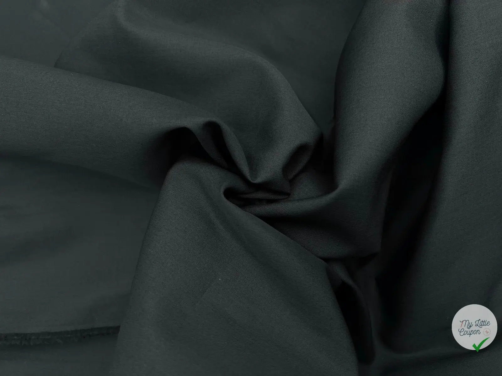 POPELINE DE COTON ANTHRACITE - My Little Coupon - tissu - coudre