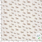 POPELINE DE COTON AVIONS DE CHASSE FOND BLANC CASSÉ - My Little Coupon