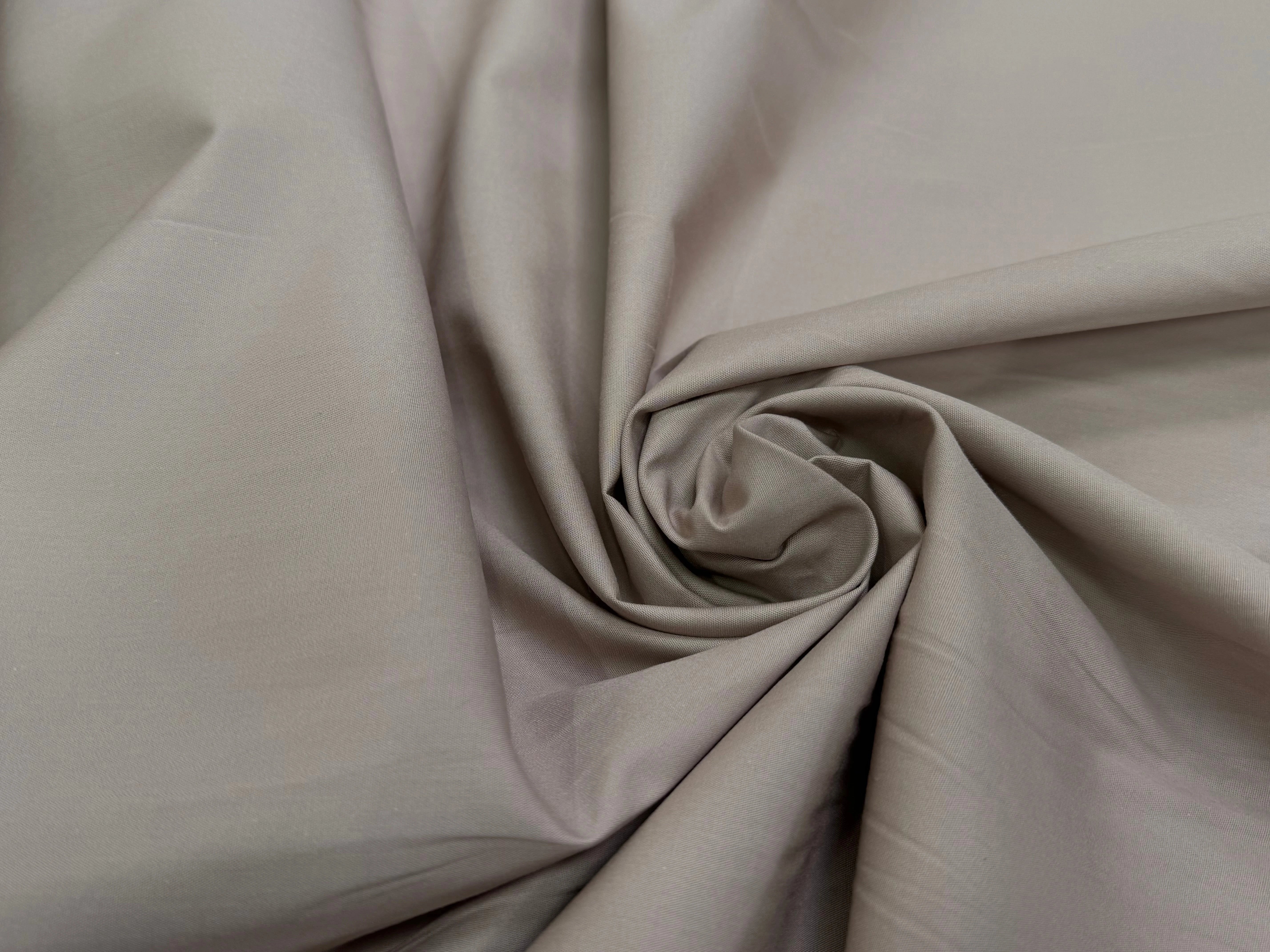 POPELINE DE COTON BEIGE COUTURE MADE IN FRANCE - My Little Coupon