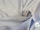 POPELINE DE COTON BI LAIZE RAYURES FOND BLEU ET MULTICOLOR - My Little Coupon