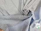 POPELINE DE COTON BI LAIZE RAYURES FOND BLEU ET MULTICOLOR - My Little Coupon