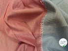 POPELINE DE COTON BICOLORE À PETITES RAYURES BLEU ET ROUGE ROSÉ - My Little Coupon