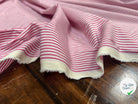 POPELINE DE COTON BICOLORE À RAYURES BLEU ET ROSE - My Little Coupon