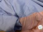 POPELINE DE COTON BICOLORE BLEU ET ORANGE BY RAYMOND - My Little Coupon
