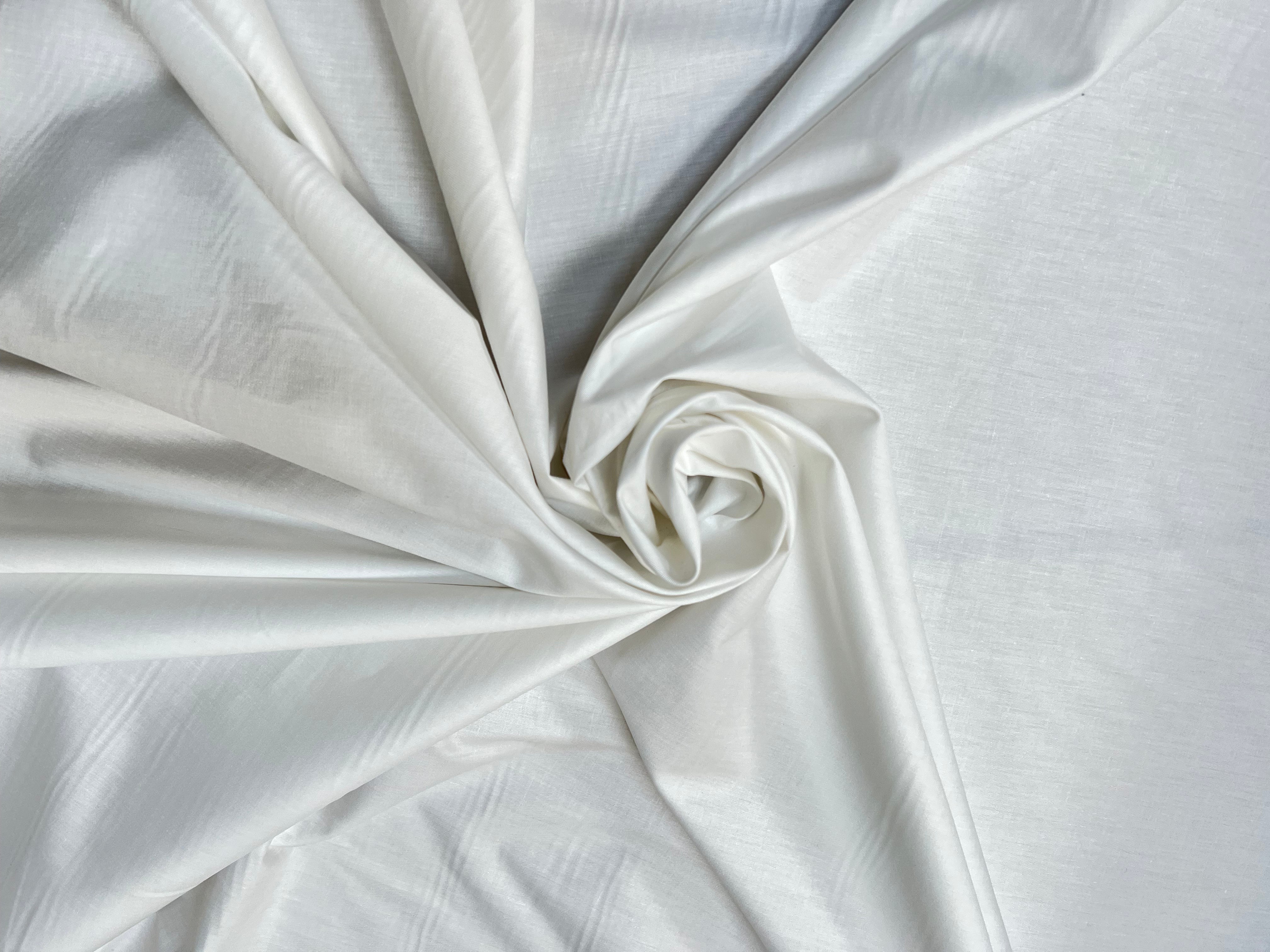 POPELINE DE COTON  BLANC CASSÉ - My Little Coupon