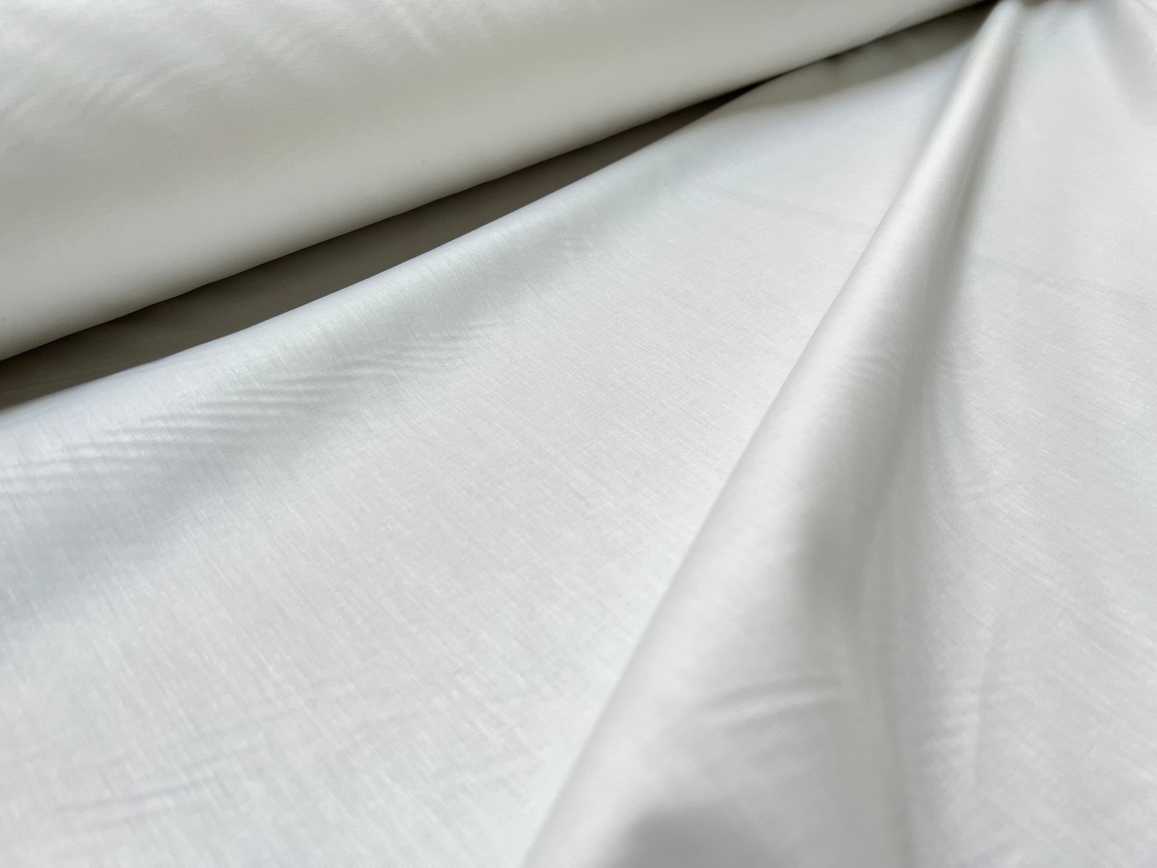 POPELINE DE COTON  BLANC CASSÉ - My Little Coupon