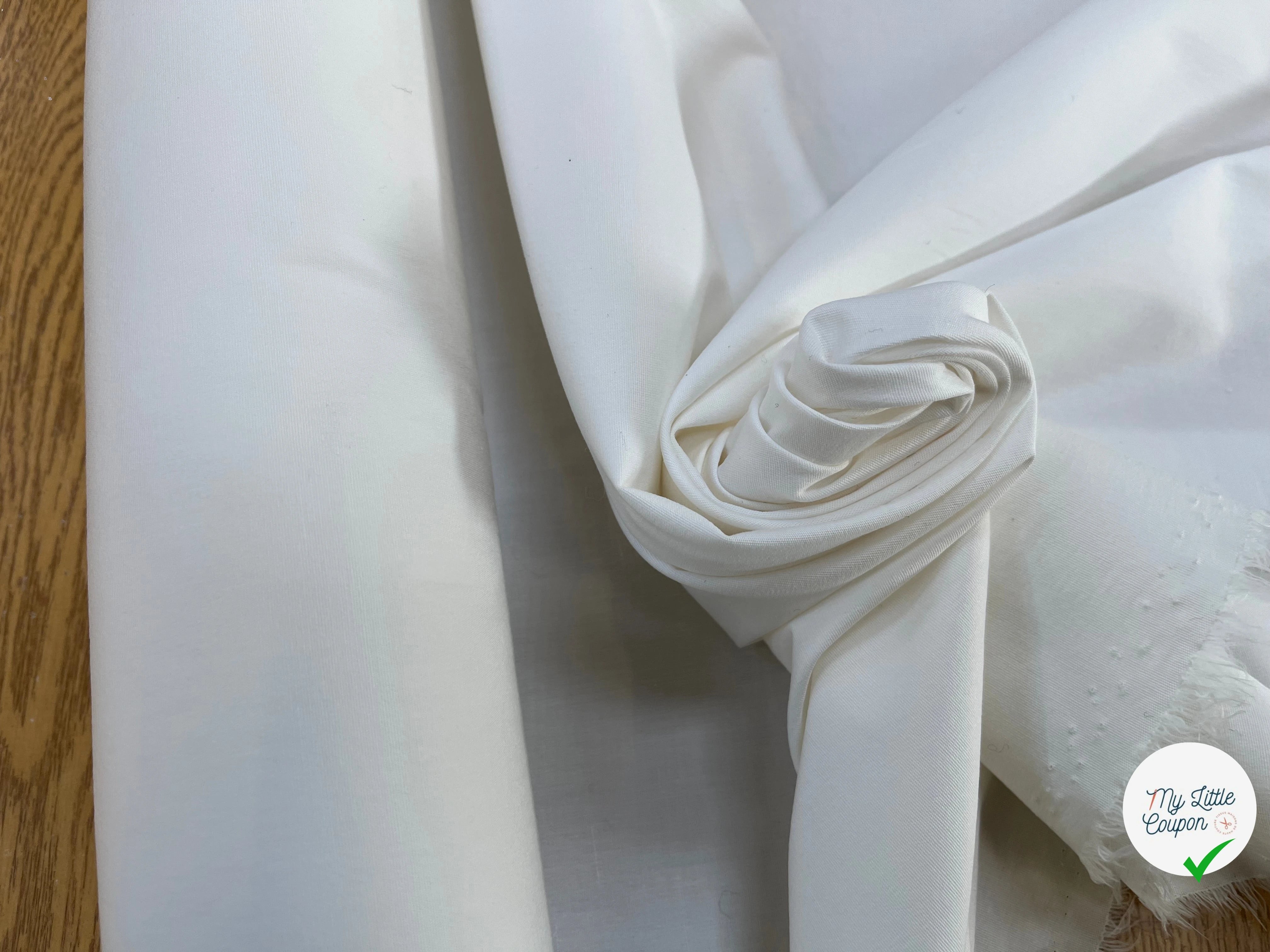 POPELINE DE COTON BLANC CHIC&DOUX - My Little Coupon
