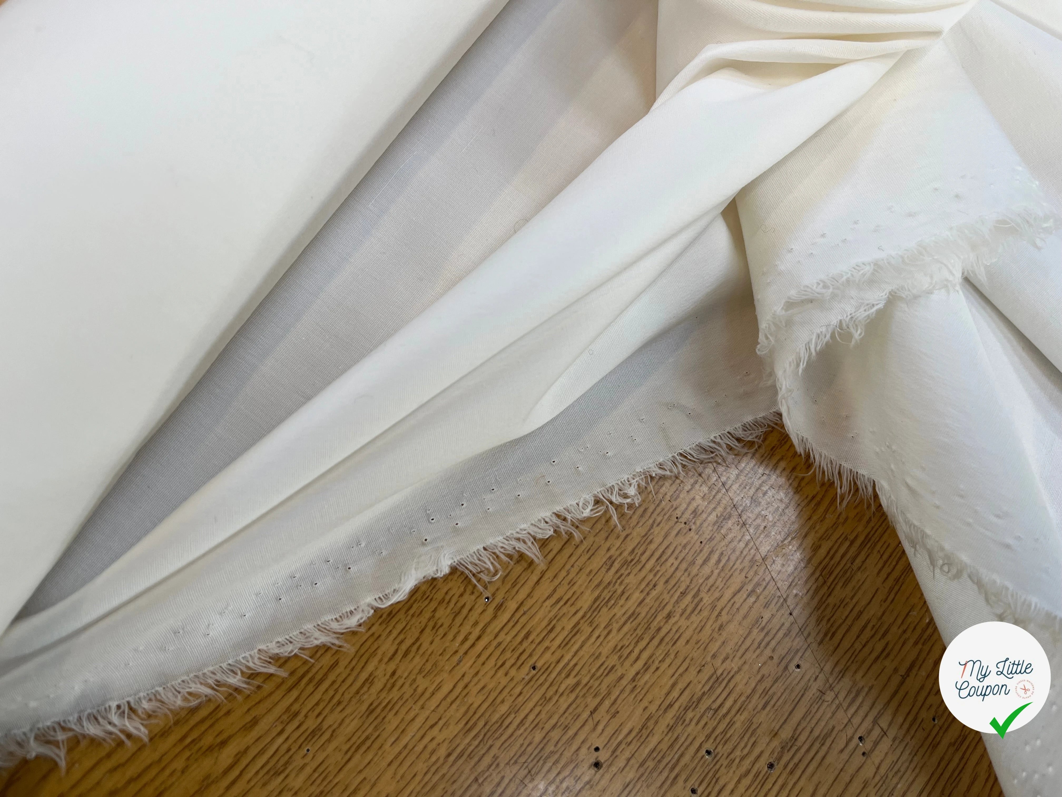 POPELINE DE COTON BLANC CHIC&DOUX - My Little Coupon