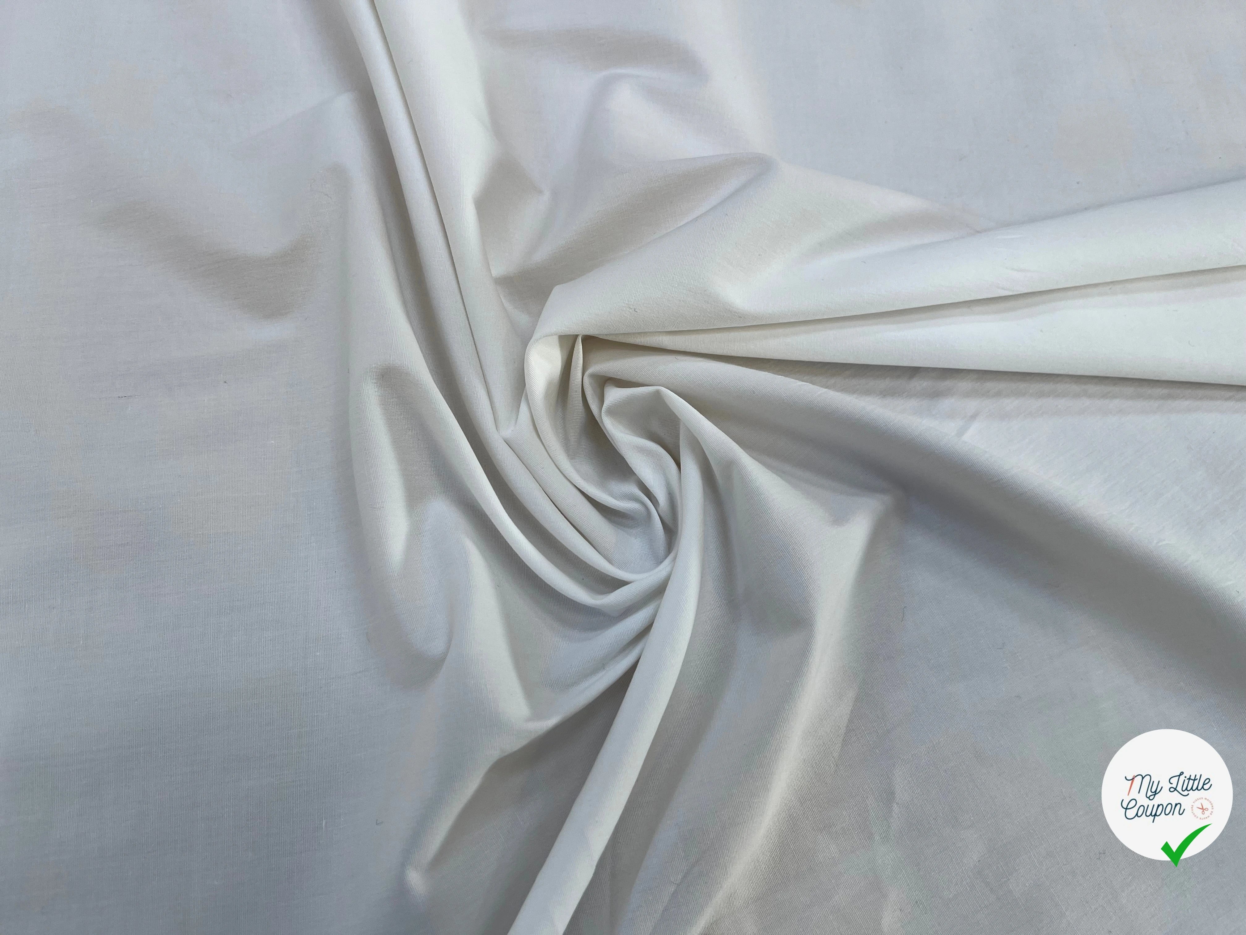 POPELINE DE COTON BLANC CHIC&DOUX - My Little Coupon