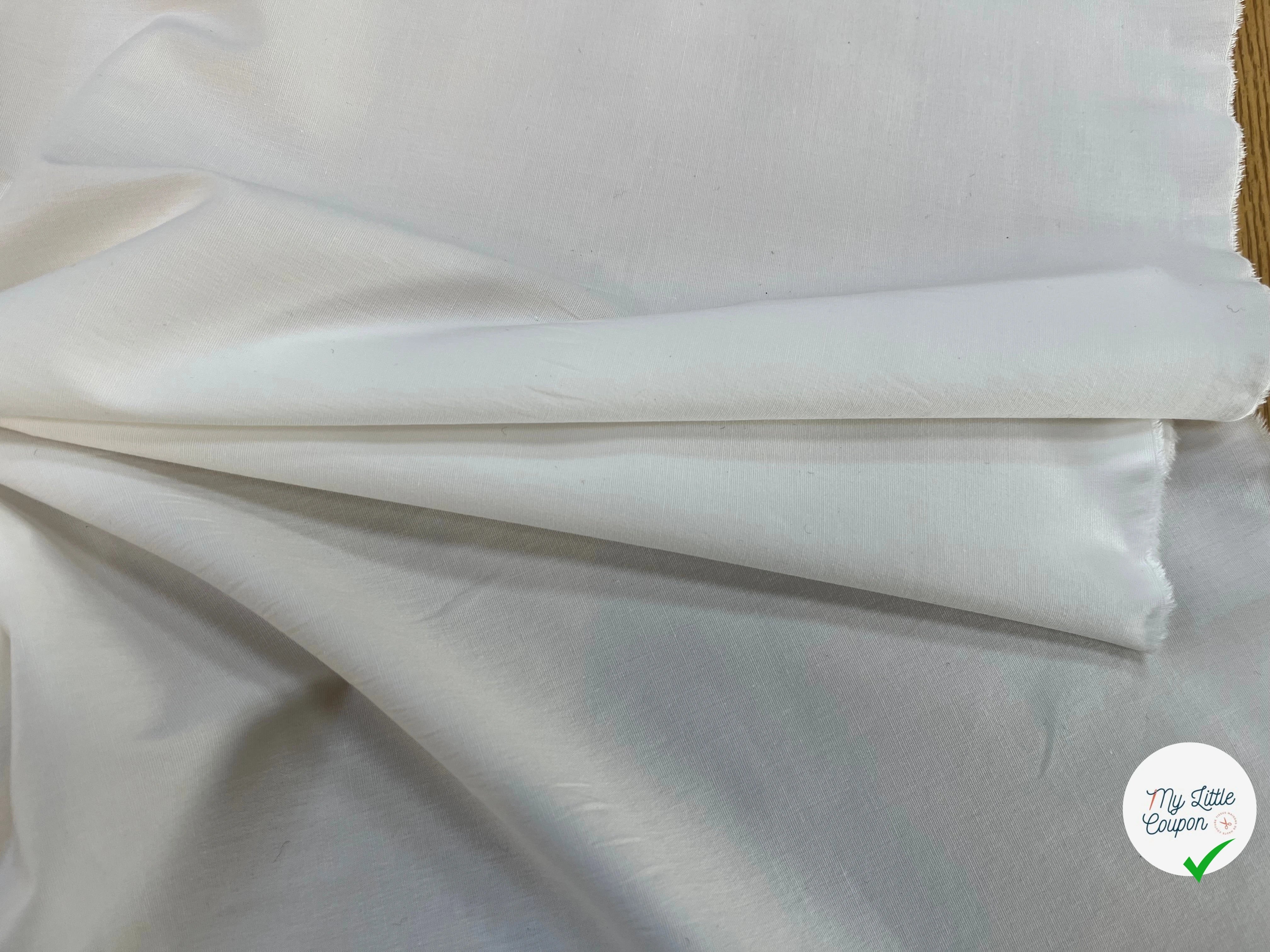 POPELINE DE COTON BLANC CHIC&DOUX - My Little Coupon